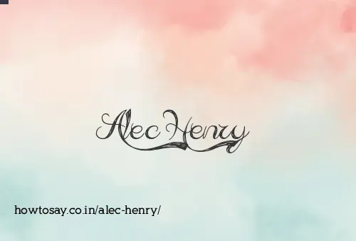 Alec Henry