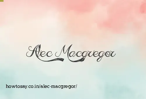Alec Macgregor