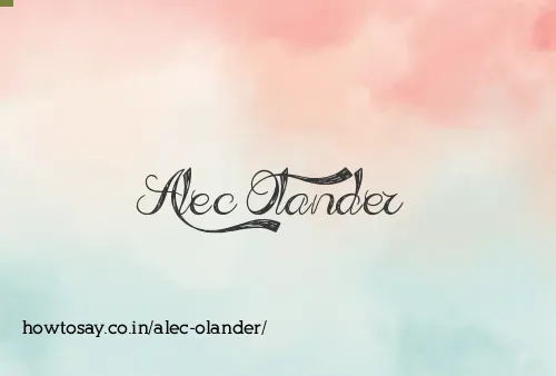 Alec Olander