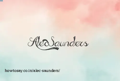Alec Saunders