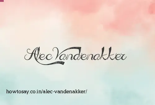 Alec Vandenakker