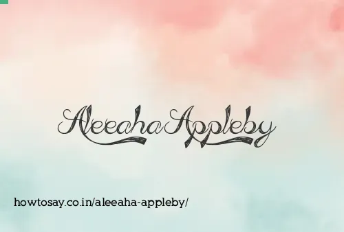 Aleeaha Appleby