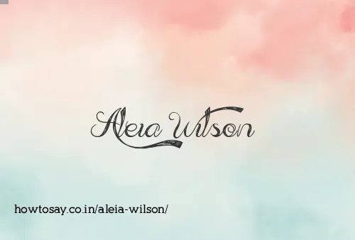 Aleia Wilson