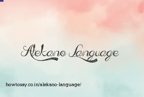Alekano Language