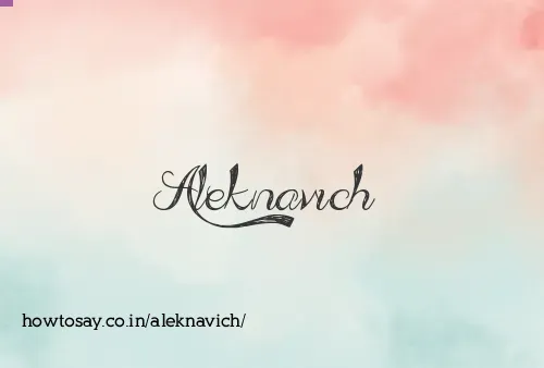Aleknavich