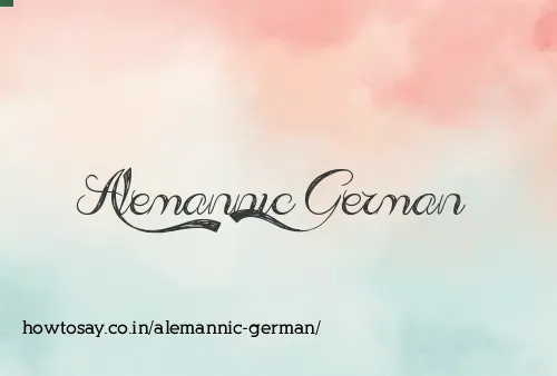 Alemannic German