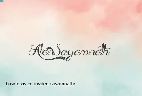 Alen Sayamnath
