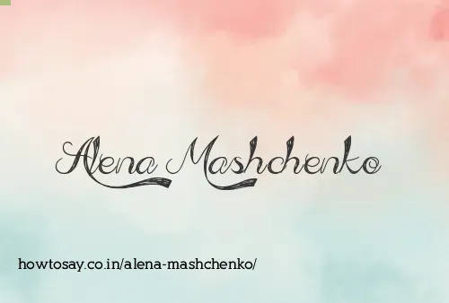 Alena Mashchenko