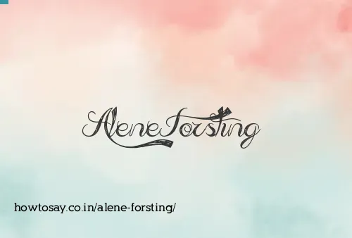 Alene Forsting