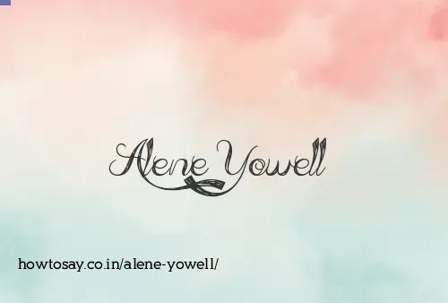 Alene Yowell