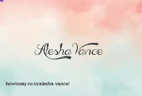 Alesha Vance