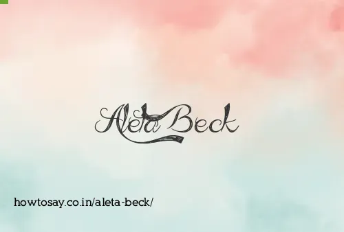 Aleta Beck