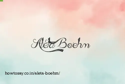 Aleta Boehm