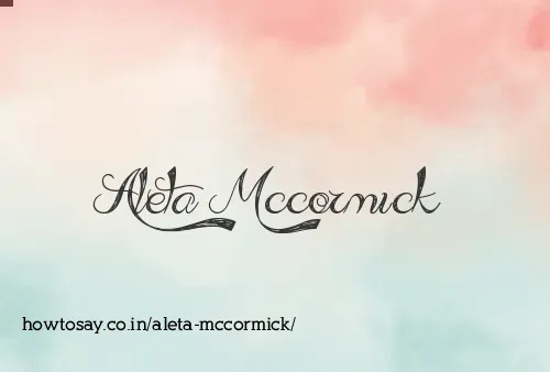Aleta Mccormick