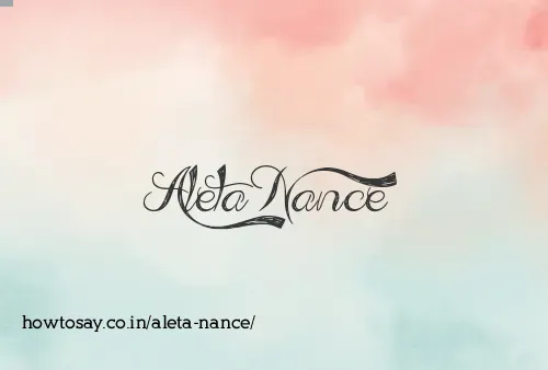 Aleta Nance