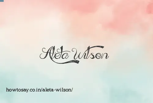 Aleta Wilson