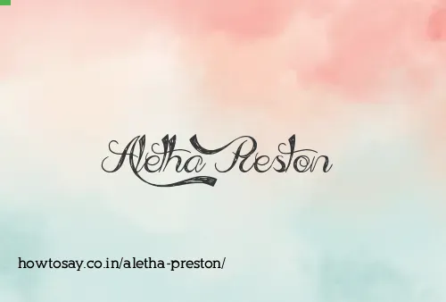 Aletha Preston