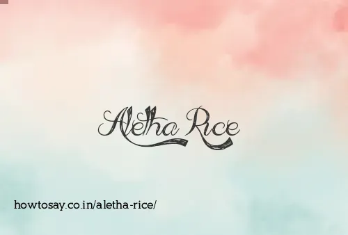 Aletha Rice