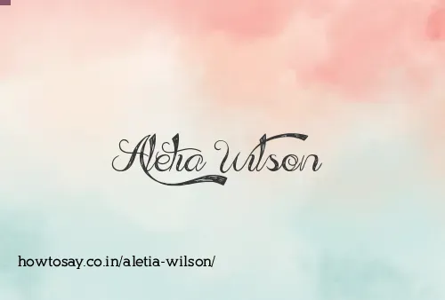 Aletia Wilson