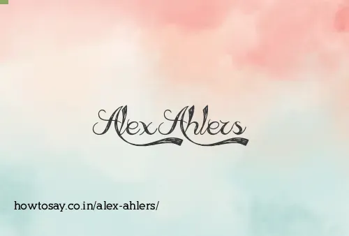 Alex Ahlers