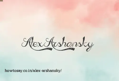 Alex Arshansky