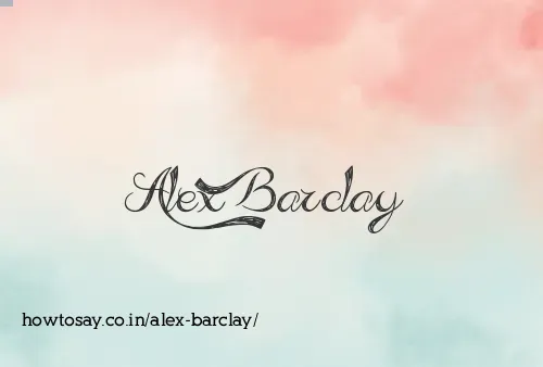 Alex Barclay