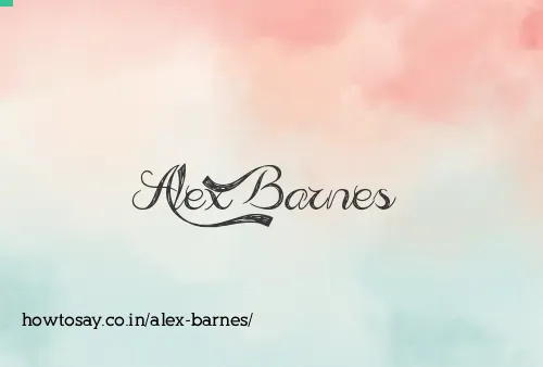 Alex Barnes