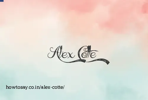 Alex Cotte