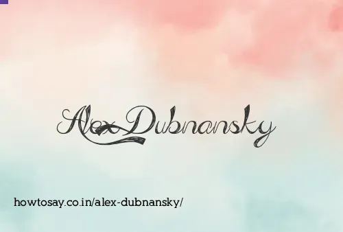 Alex Dubnansky