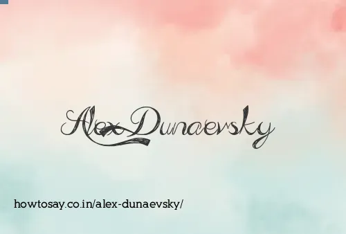Alex Dunaevsky
