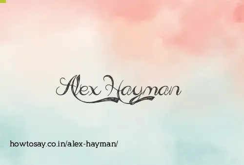Alex Hayman