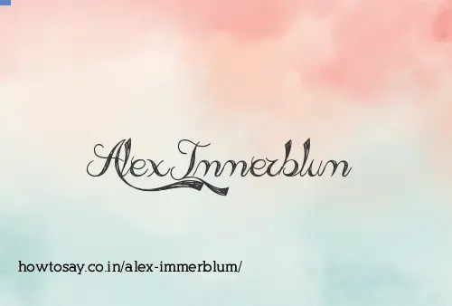Alex Immerblum