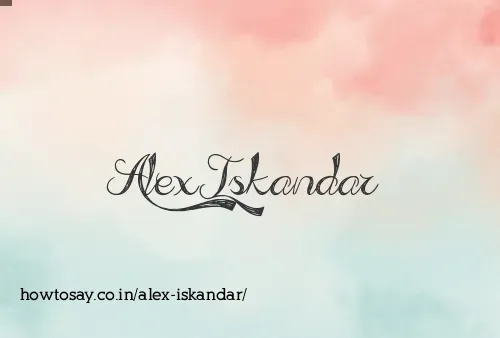 Alex Iskandar