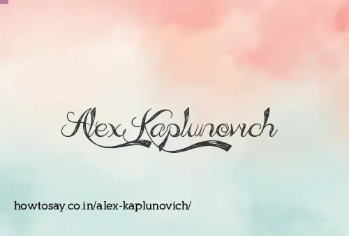 Alex Kaplunovich