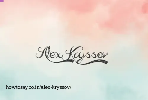 Alex Kryssov