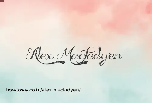 Alex Macfadyen