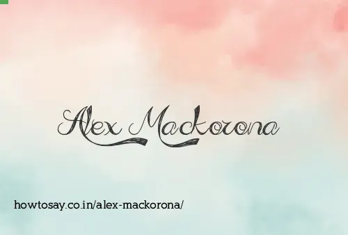 Alex Mackorona