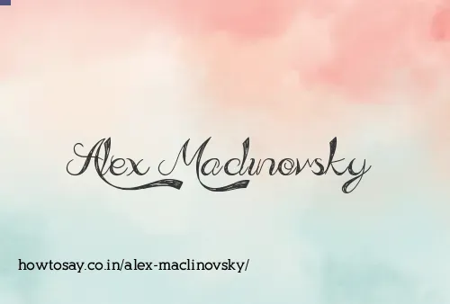 Alex Maclinovsky