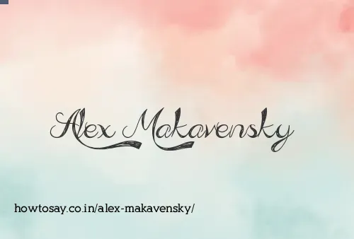 Alex Makavensky