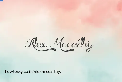 Alex Mccarthy