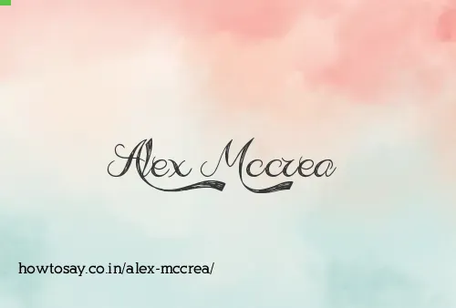 Alex Mccrea