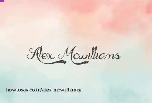 Alex Mcwilliams