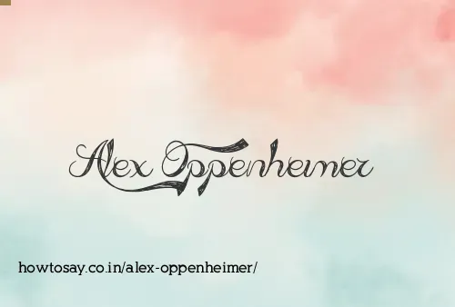 Alex Oppenheimer