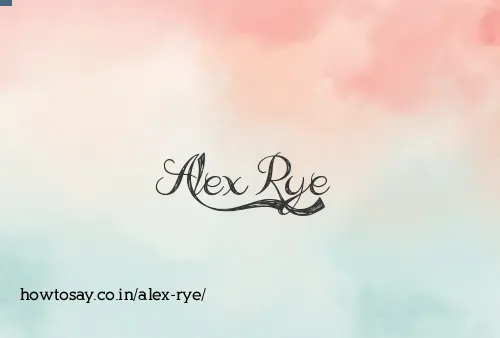Alex Rye