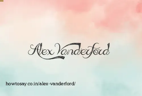 Alex Vanderford