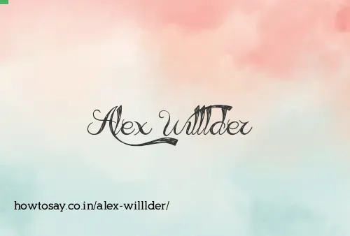 Alex Willlder