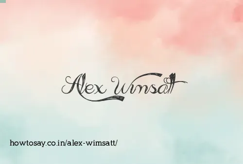 Alex Wimsatt