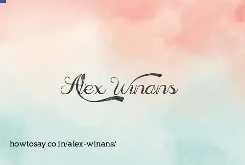 Alex Winans