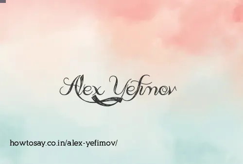 Alex Yefimov