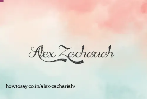 Alex Zachariah